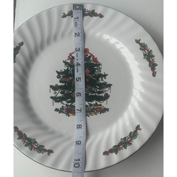 1-pc. Christmas Village Brand Christmas Tree Decorative Plate 10.5" Diameter - Picture 3 of 8